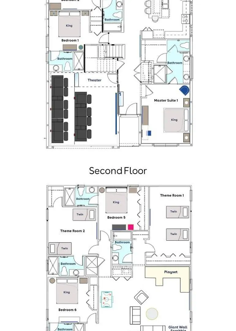 Villa Near Parks With Bball Theme Br, Arcade, Theater Davenport